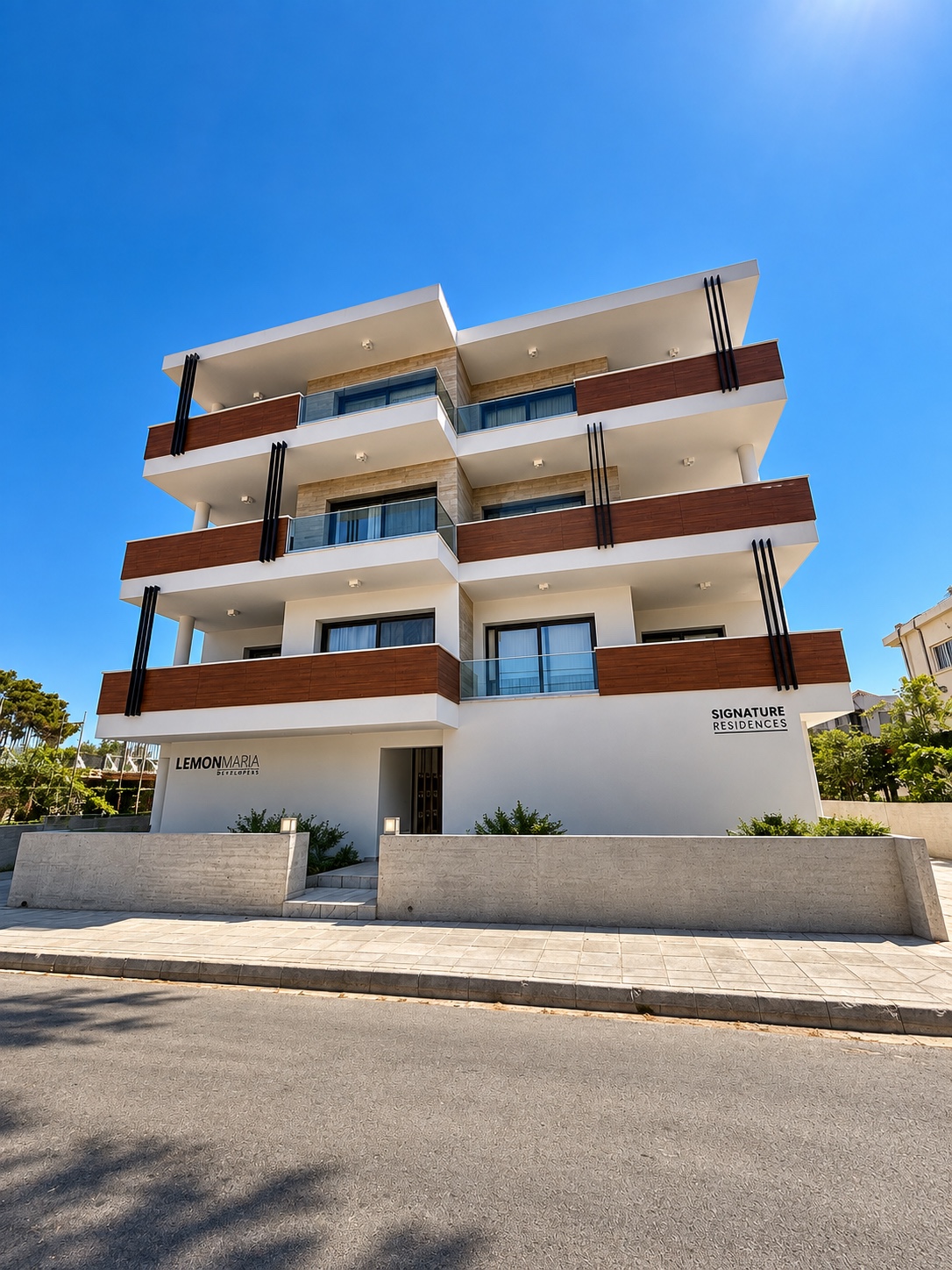 Modern apartment building at Signature Residences in Pafos